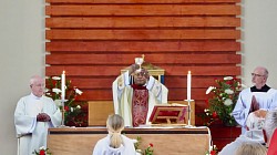 1st Mass celebrating reopening of St Bernards, June 2022.